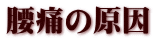腰痛の原因